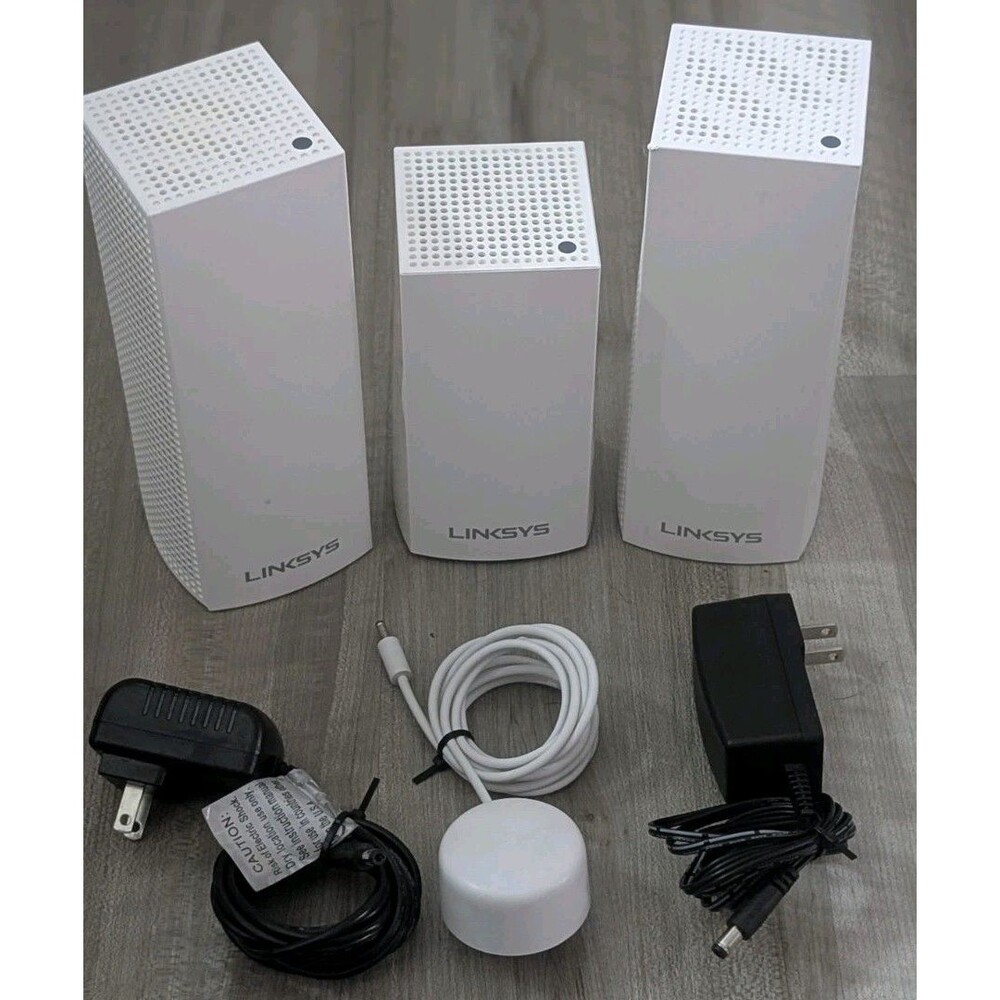Linksys Velop Whole Home Mesh WiFi Router System 3-Pack White Cords Included